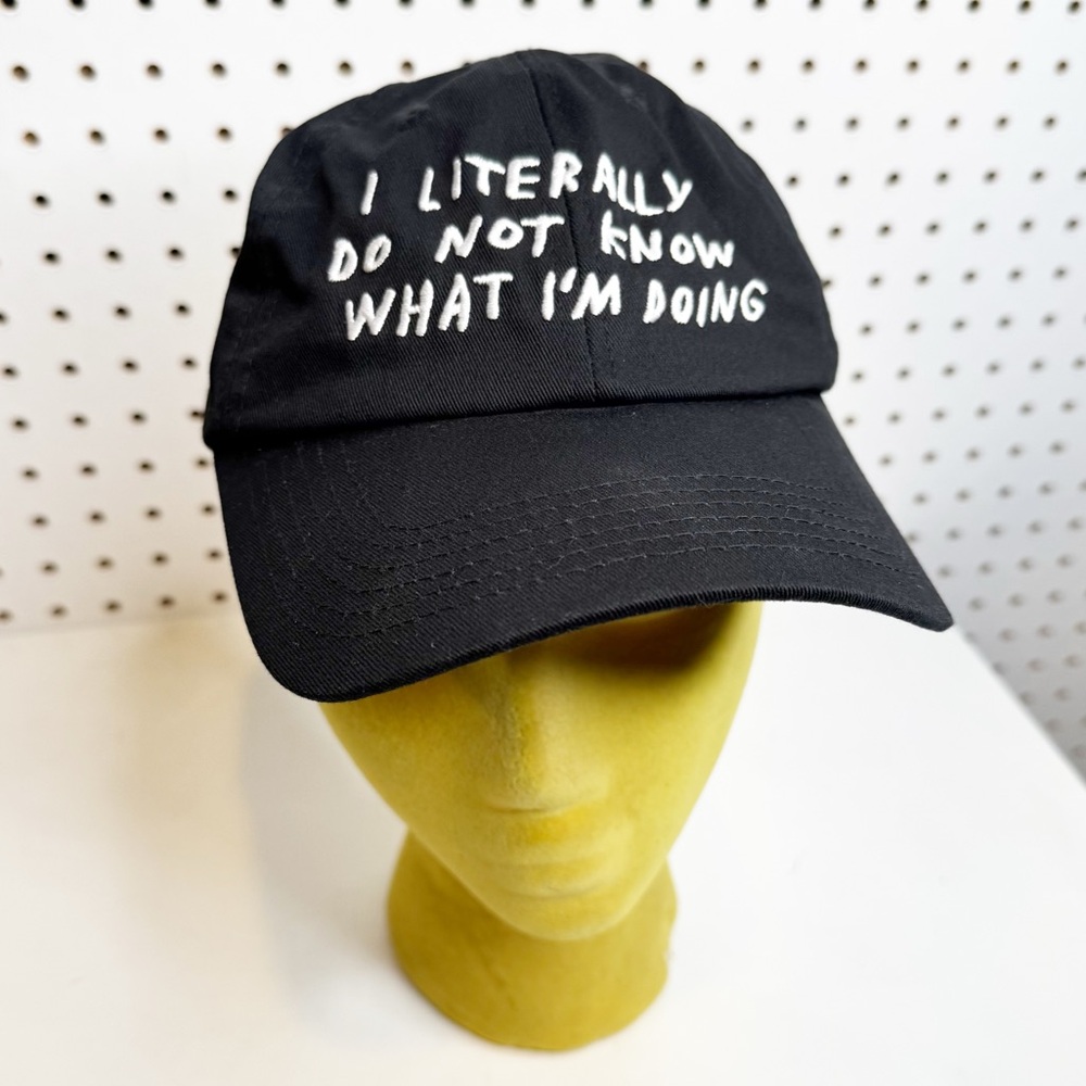 Adam JK | "I Literally Do Not Know What I'm Doing" Black‎ Embroidered Cap